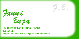 fanni buja business card